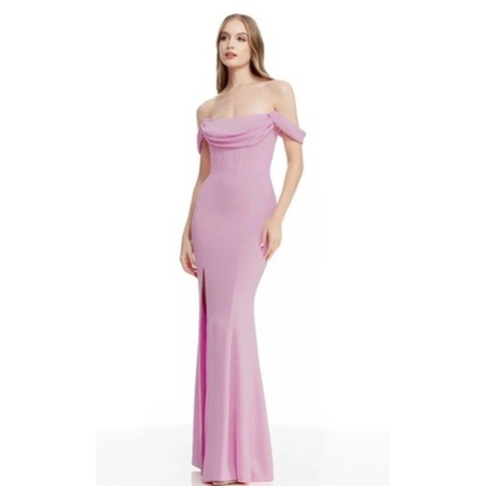 Dress the Population Melania Off the Shoulder Gown M $248